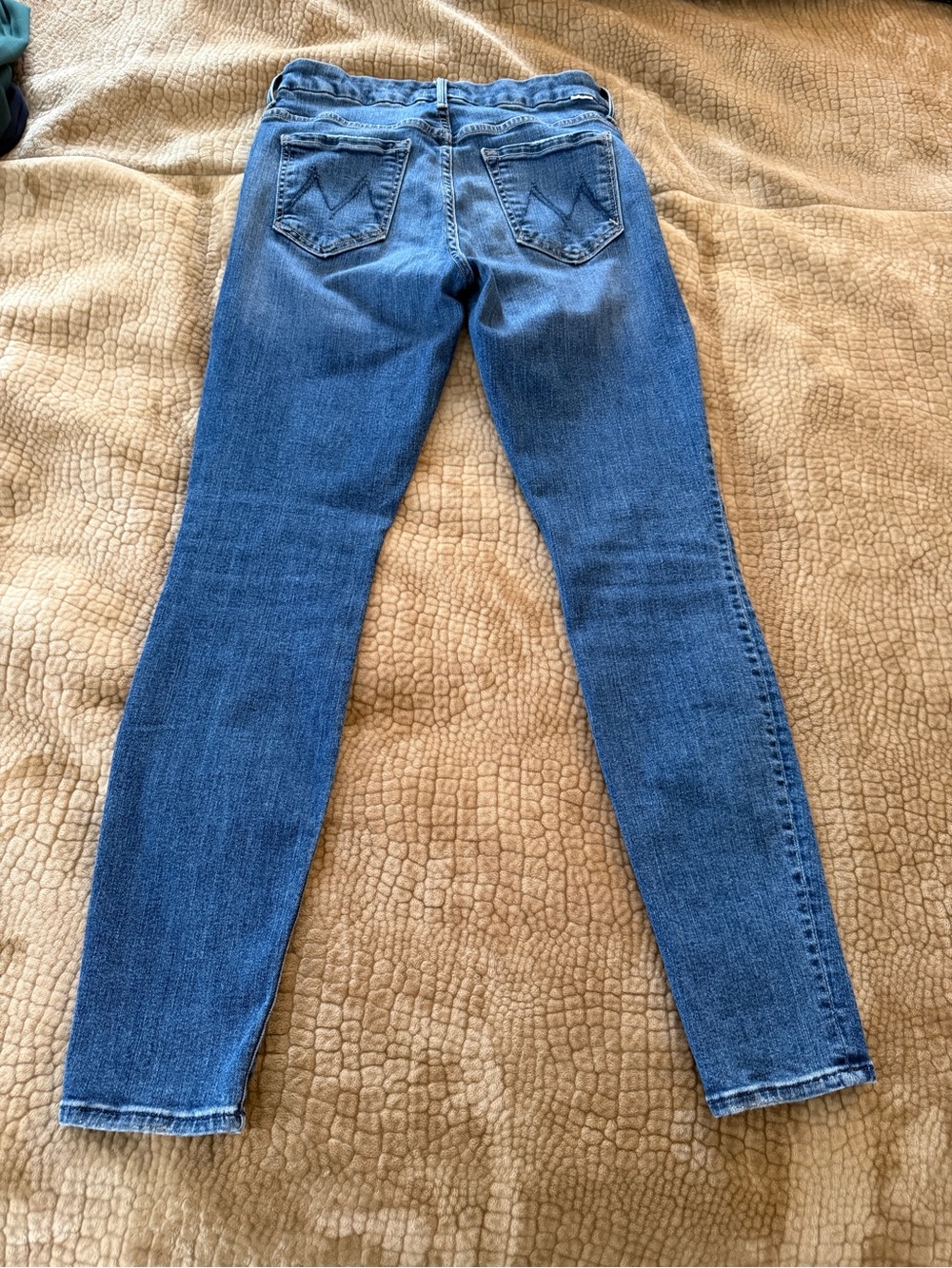 MOTHER Blue Skinny Jeans - Classic Dark Wash